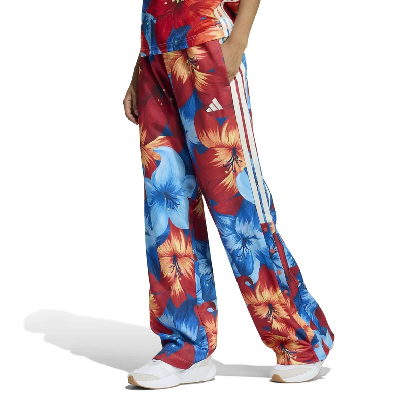 adidas Women's x Farm Rio House of TIRO Track Pants, Light Blue/Tactile red/Cream White, S