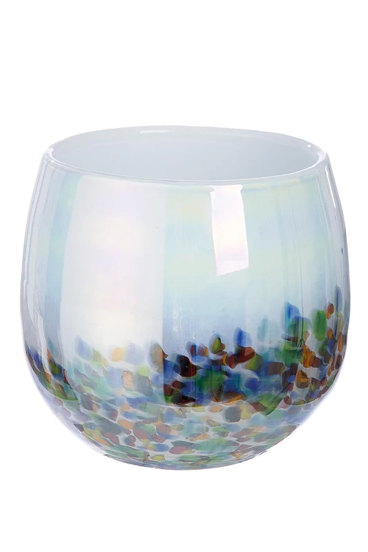 GILDE Vase Arco Glass Multicoloured Diameter 19.5 cm Decoration Home Accessory Gift Flower Arrangement