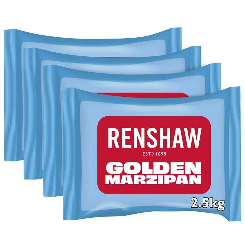 Renshaw Golden Marzipan - Yellow, 2.5 kg, Pack of 4 (Total 10 kg)