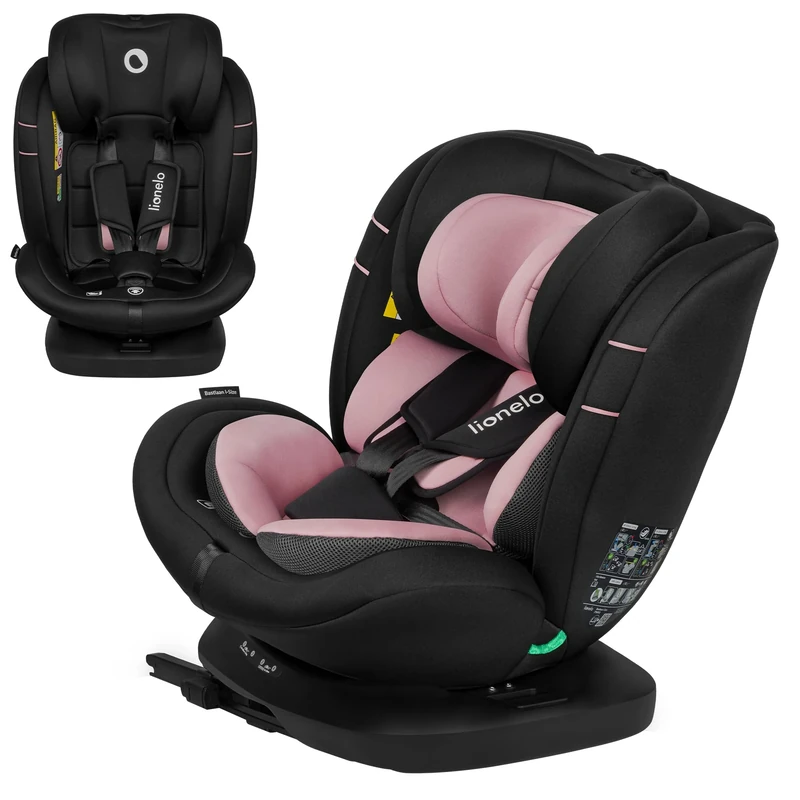 Lionelo Bastiaan i-Size 4in1 Car Seat with ISOFIX for Kids 0-12yo (40-150cm) Latest R129 I-Size 360° Swivel Rearward Facing Option 14 Adjustments Enhanced Side Protection
