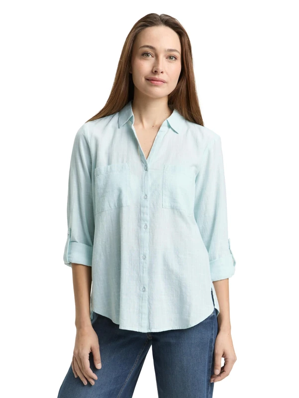 TOM TAILOR Women's 1035247 Blouse, 40028-New Blue Haze, 20