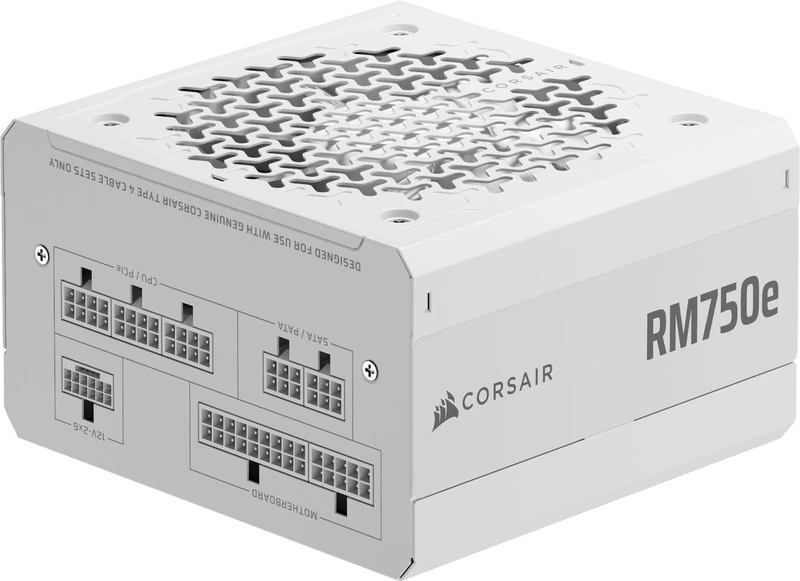 CORSAIR RM750e (2025) Fully Modular Low-Noise ATX Power Supply with 12V-2x6 Cable – ATX 3.1 & PCIe 5.1 Compliant, Cybenetics Gold Efficiency, 105°C-Rated Capacitors, Modern Standby Mode – White