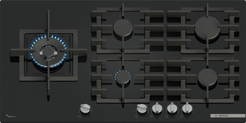 Bosch Serie 6 PPM9A6I40 hob Black Built-in 90 cm Gas 5 zone