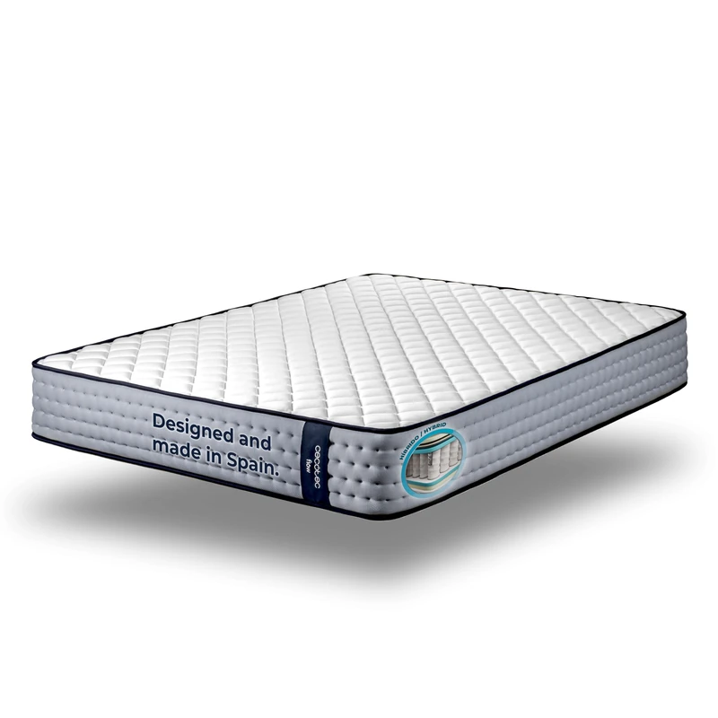 Cecotec Flow 6700 Hybrid Memory Foam Mattress with Pocket Springs, 105 x 180 cm, Multi-Layer, Height 26 cm, High Strength, Independence of Sleeping Surfaces, Breathability, Double Sided