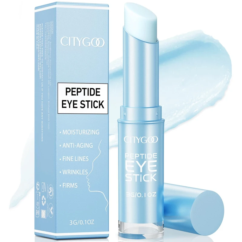 CITYGOO Peptide Under Eye Cream: Moisturizing Eye Stick Reduce Wrinkles Fine Lines for Women & Men (Peptide Moisturizing Eye Stick, 1pcs)