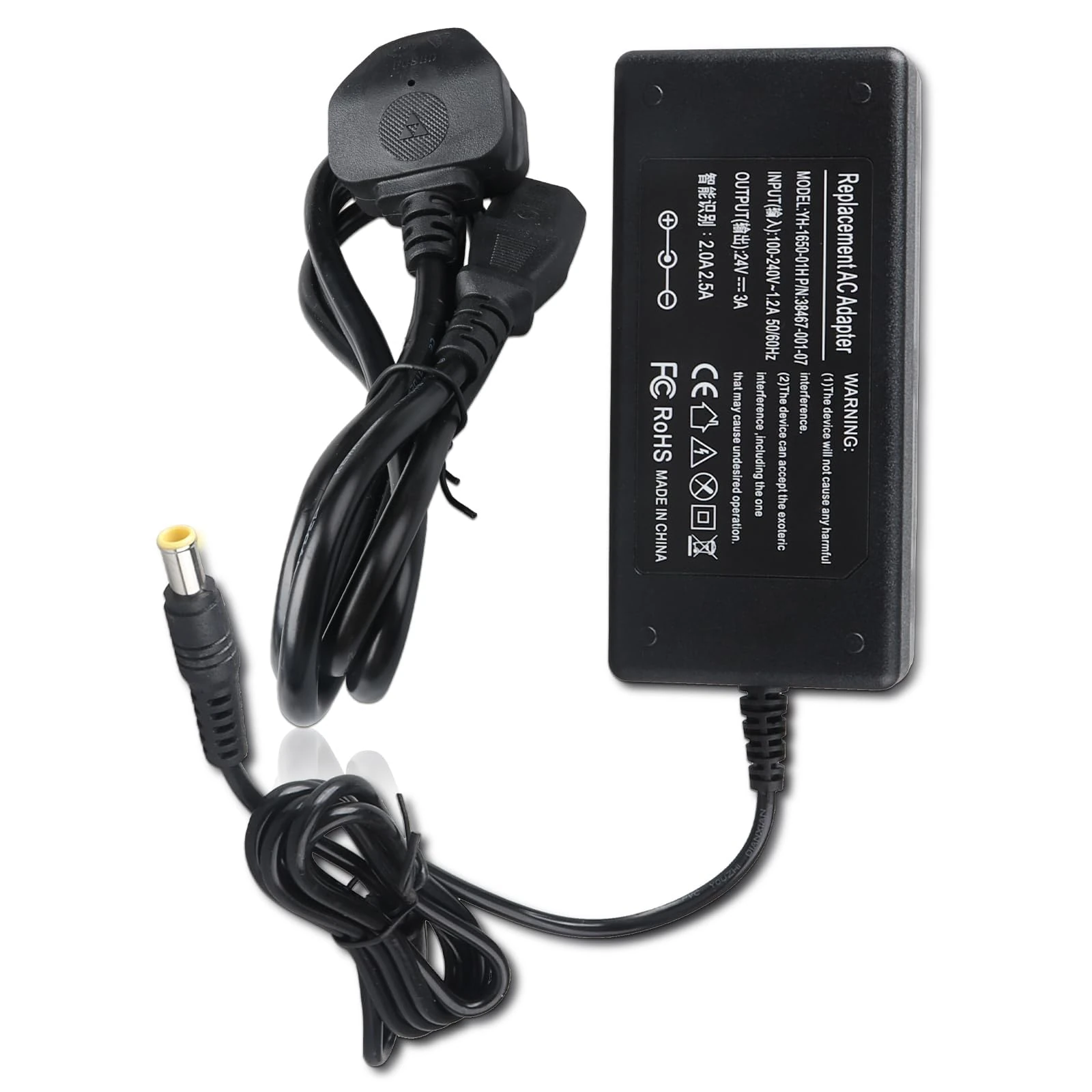 MXJFYY 24V Adapter Charger for Samsung Soundbar HW-H550 HW-H551 HW-J450 HW-Q60T HW-F335 HW-F350 HW-F550 HW-F551 HW-R50C HW-S40T A6024_DSM HW-R650 HW-H450 HW-B550 HW-H751 HW-A650 HW-H7500 HW-Q600C