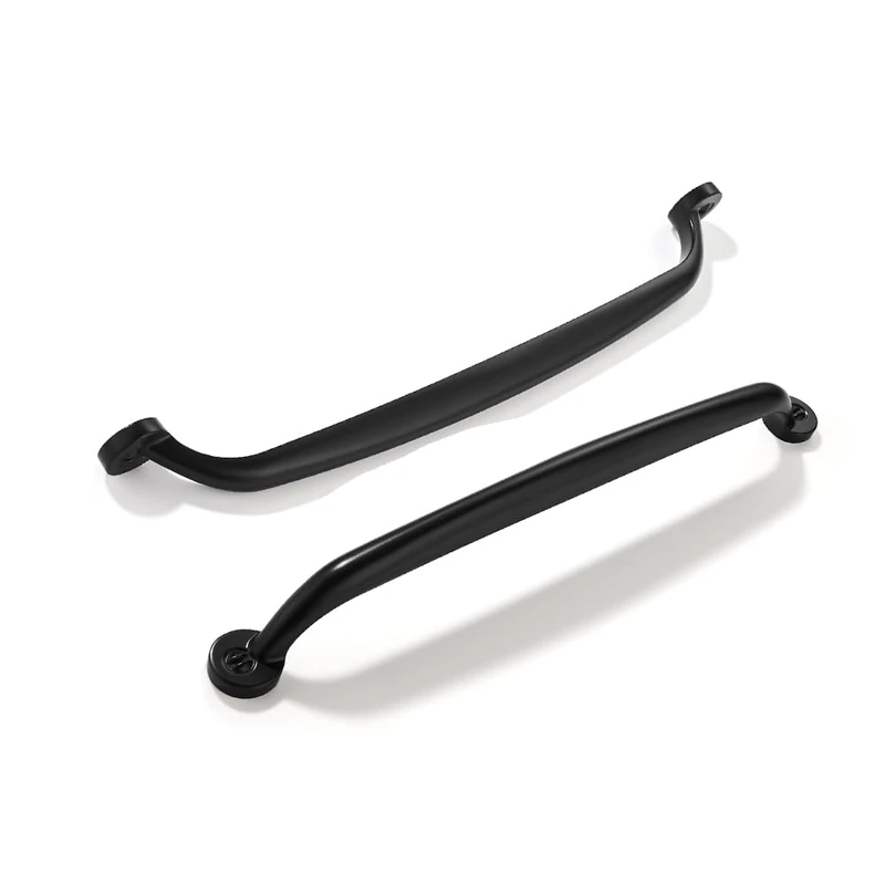 CABDM 10 Pack 8 inch Hole Center Matte Black Cabinet Pulls - Heavy Duty Solid Drawer Hardware Handles Kitchen Vanity Bathroom Handles