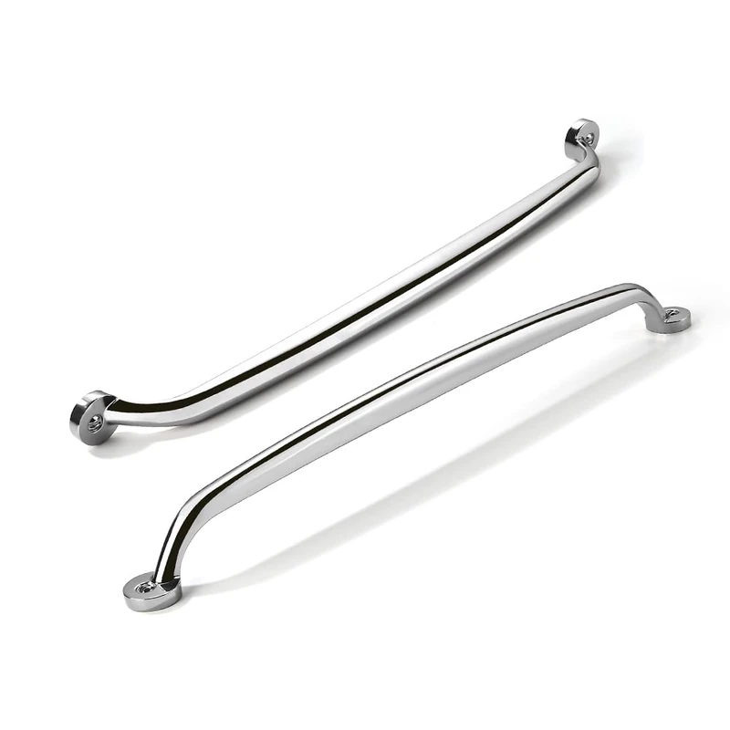 CABDM 5 Pack 12 inch Hole Center Polished Chrome Cabinet Pulls - Heavy Duty Solid Drawer Hardware Handles Kitchen Vanity Bathroom Handles