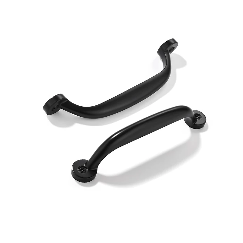 CABDM 10 Pack 3-1/2 inch Hole Center Matte Black Cabinet Pulls - Heavy Duty Solid Drawer Hardware Handles Kitchen Vanity Bathroom Handles