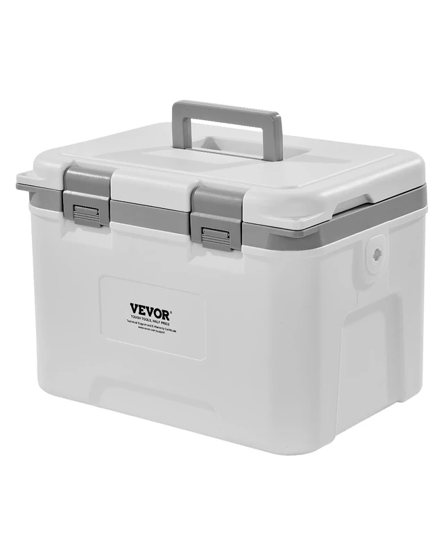 VEVOR 21 QT Hard Cooler with Ice Retention, Heavy-Duty Handles and Strap, Lightweight Rigid Material Insulated Portable Cooler, Suitable for Family Picnics and Short Trips