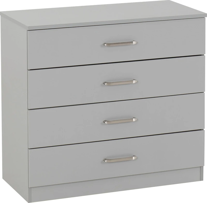Seconique Dakota 4 Drawer Chest in Light Grey