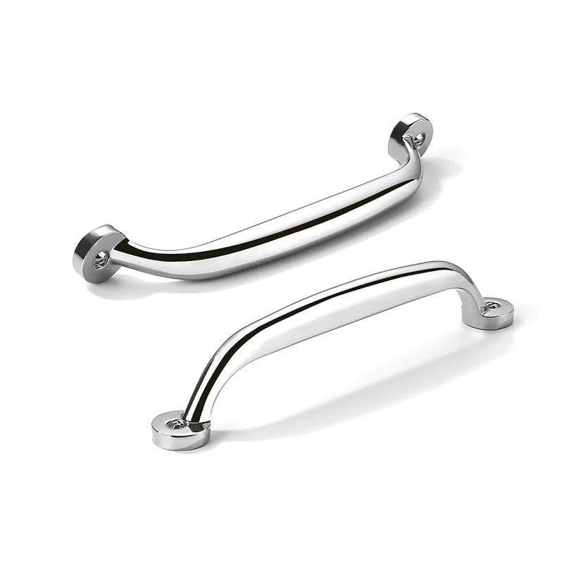 CABDM 10 Pack 5 inch Hole Center Polished Chrome Cabinet Pulls - Heavy Duty Solid Drawer Hardware Handles Kitchen Vanity Bathroom Handles