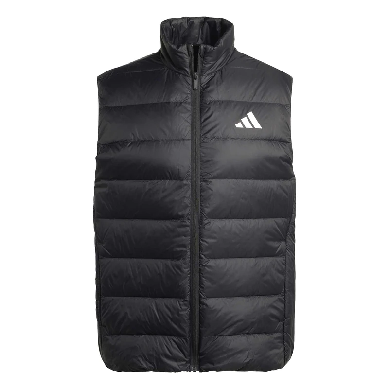 adidas Men's Essentials CLIMAWARM 3 Stripes Light Down Vests, black, S