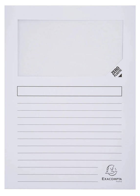 Exacompta - Ref 50270E - Box of 16 Packs of 25 Forever® Window folders 120 g/m² - Bright Colours - 100% Recycled and Certified Blue Angel - Size 22 x 31 cm for A4 Format - White