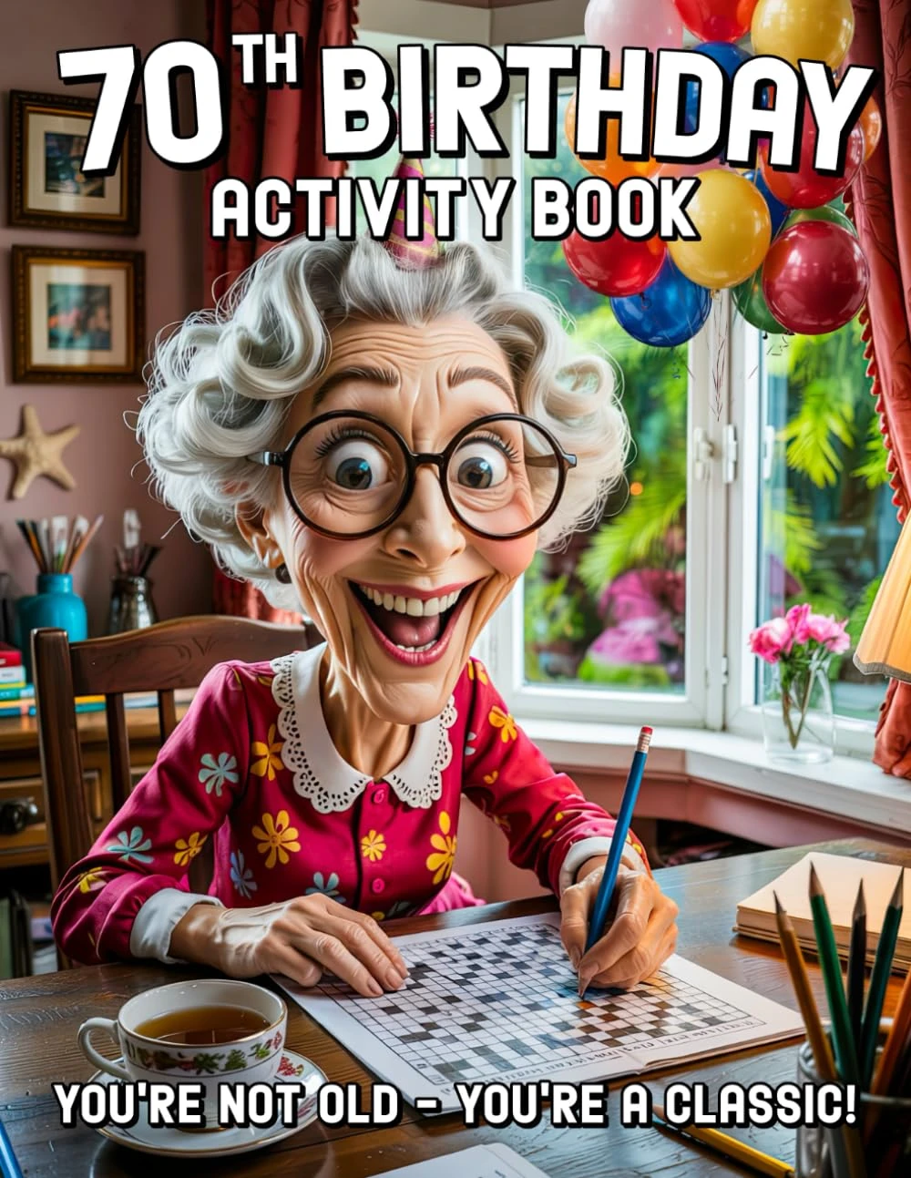 70th Birthday Activity Book: Funny 70th Birthday Gifts for Women, Sudoku, Mazes, Word Search and More