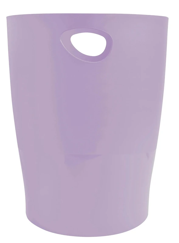 EXACOMPTA - Ref 45364D ECOBIN Aquarel Waste Paper Bins with Handles, Large Capacity, 15 Litres, 26.3 x 26.3 x 33.5 cm, for Office or Home, Purple, Pack of 8