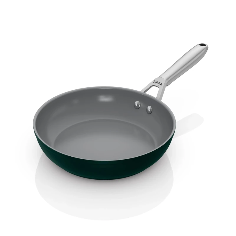 Ninja ZEROSTICK Ceramic Pro 24 cm Frying Pan, Scratch Resistant, Made PTFE-Free, All Hob Compatible, Green, CW30024UKGN