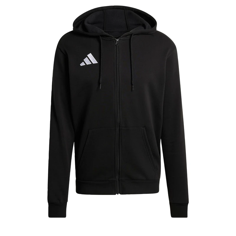 adidas Men's Entrada26 Full Zip Hoodie, black/white, XL Long