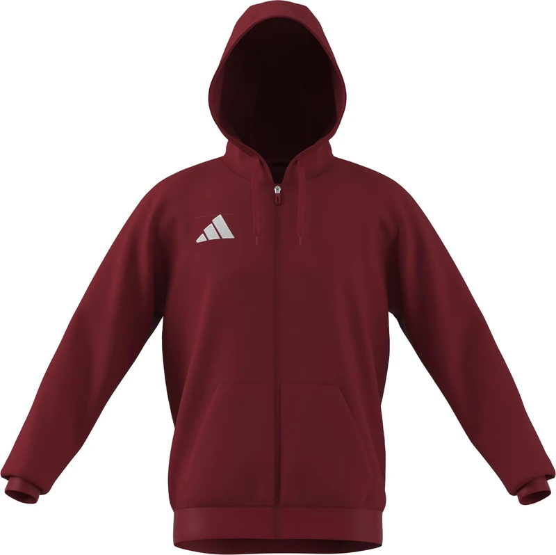 adidas Men's Entrada26 Full Zip Hoodie, team power red 2/white, XXL