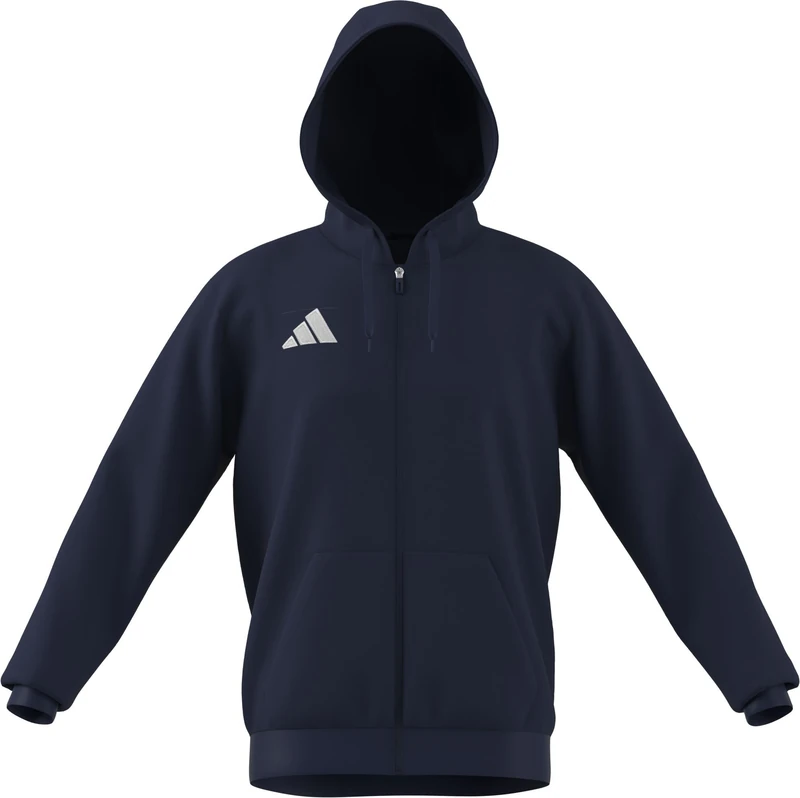 adidas Men's Entrada26 Full Zip Hoodie, team navy blue 2/white, M Tall
