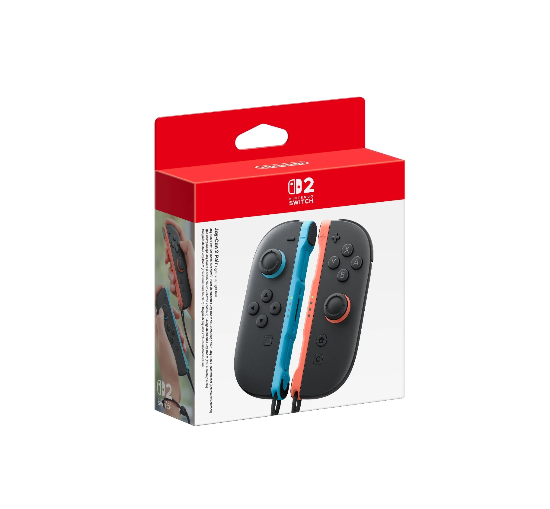 Nintendo Joy-Con 2 Pair, Light Blue and Light Red