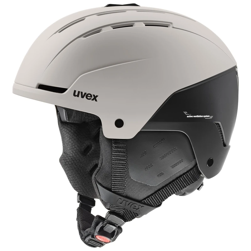uvex stance - sturdy ski helmet for men and women - individual fit - optimized ventilation - warm grey-black matt - 51-55 cm