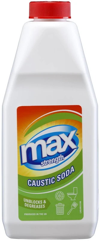 Max Strength Caustic Soda 1kg – Premium Grade Caustic Soda Pearl Granules, Powerful Sink Unblocker & Degreaser