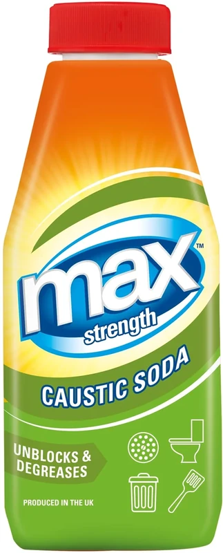 Max Strength Caustic Soda 500g – Premium Grade Caustic Soda Pearl Granules, Powerful Sink Unblocker & Degreaser