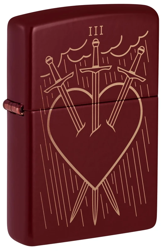 Zippo Windproof Lighter - Luck/Fortune - Laser Engrave Merlot - Refillable - Reusable - Windproof Design - Gift Box - Made in USA
