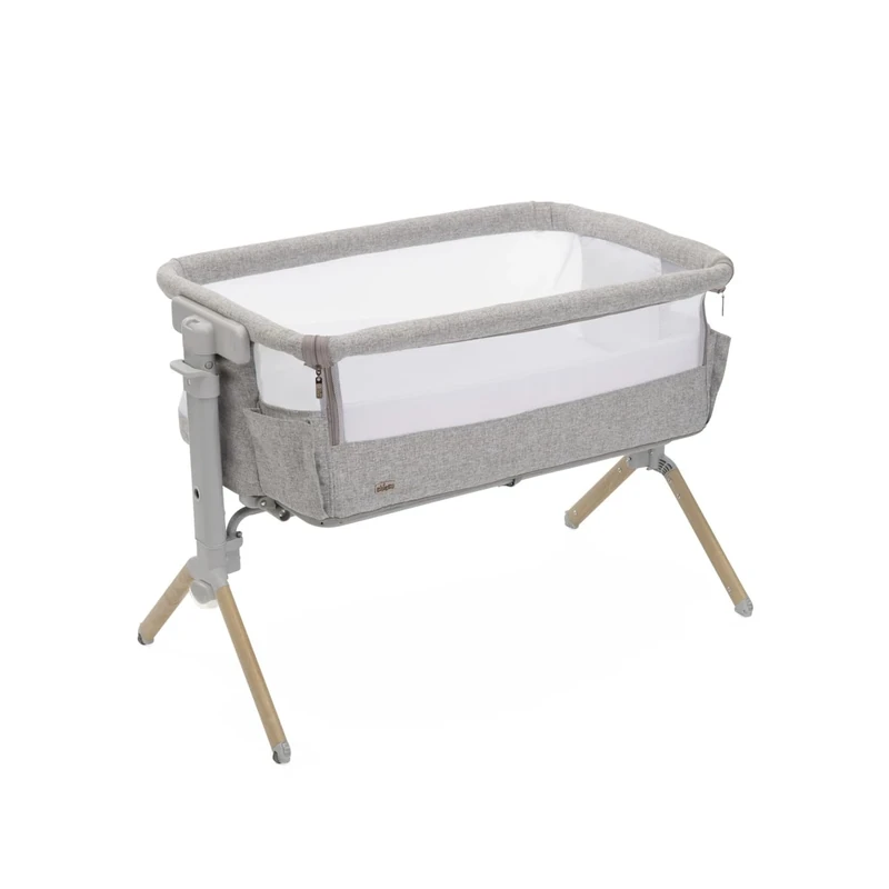 Chicco Next2Me Armonia Bedside Crib, Birth - 6m, Co-sleeping Crib with Motion Sensor Night Light, Adjustable Height, Storage Pockets and Mattress, 07087142610930