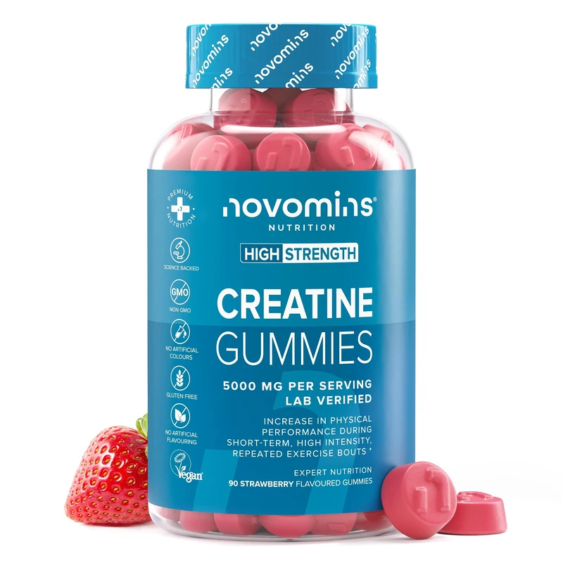 Novomins Creatine Gummies 5000mg - Lab Verified High Strength