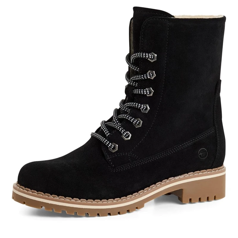 Tamaris Women's Damen Wl Lace Boot 1-26993-41 Snow, Black, 6.5 UK