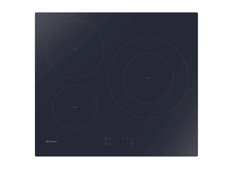 Candy CI633C/M1 – Induction Hob – 60 cm, 3 Burners, 7200 W, Black, 9 Power Levels, Timer, Touch Controls, Child Safety