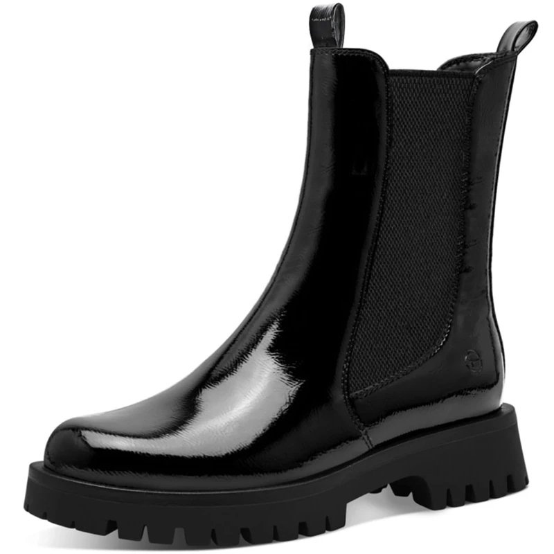 Tamaris Women's Damen Chelsea 1-25842-45 Boot, Black (Black Patent), 6.5 UK