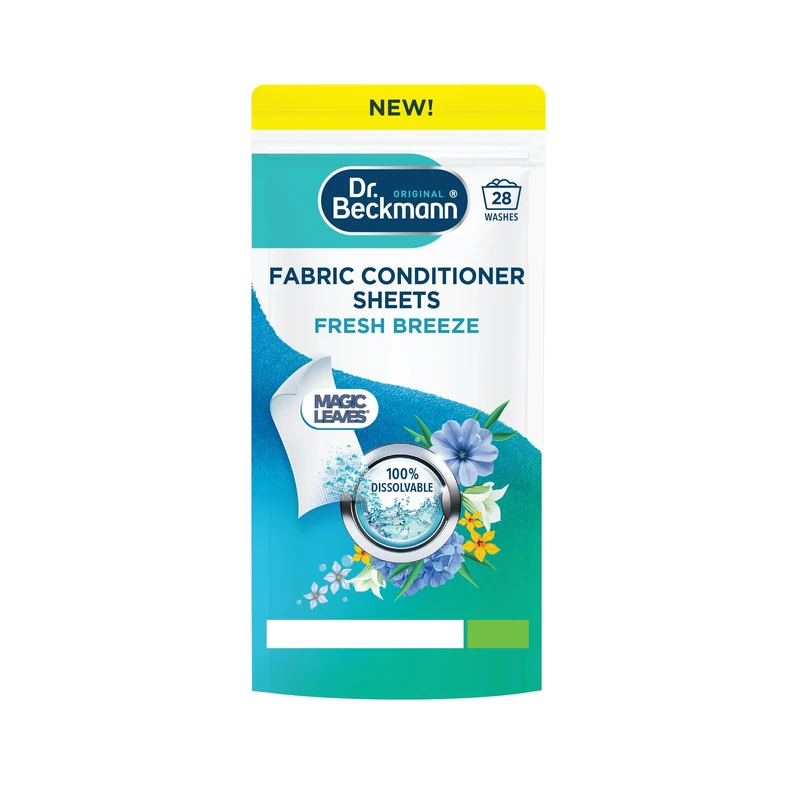 Dr. Beckmann Fabric Conditioner Sheets Fresh Breeze | No mess | Convenient and pre-dosed fabric conditioner sheets |Dissolvable | easy to use | 14 sheets