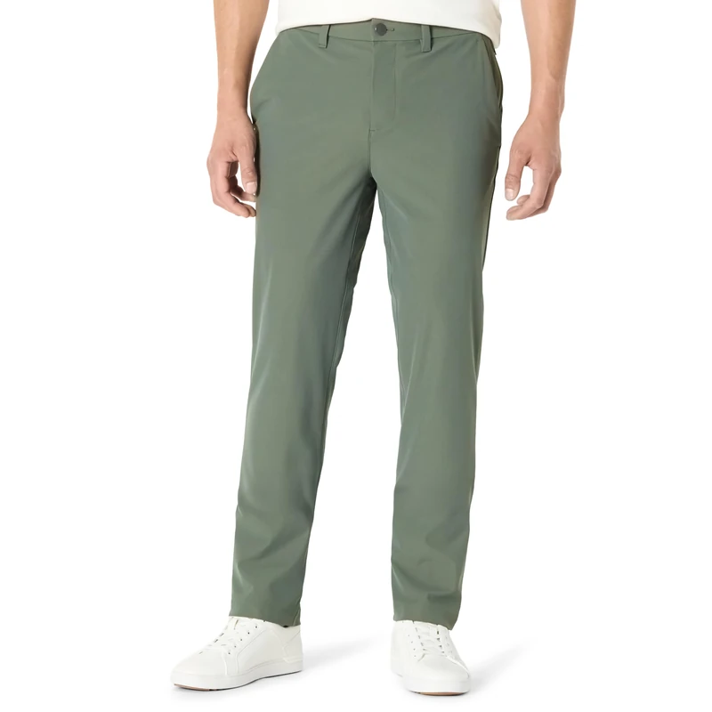 Amazon Essentials Men's Slim-Fit Travel Stretch Trouser, Dark Green, 34W / 28L