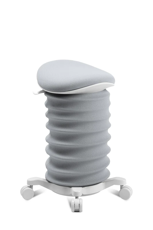 Topstar Sitness 4D with Wheels - AGR Certified Dynamic Stool Papyrus - Grey Fabric HI8, Ergonomic Office Stool - Height Adjustable - Strengthens the Back - Relieves the Intervertebral Discs