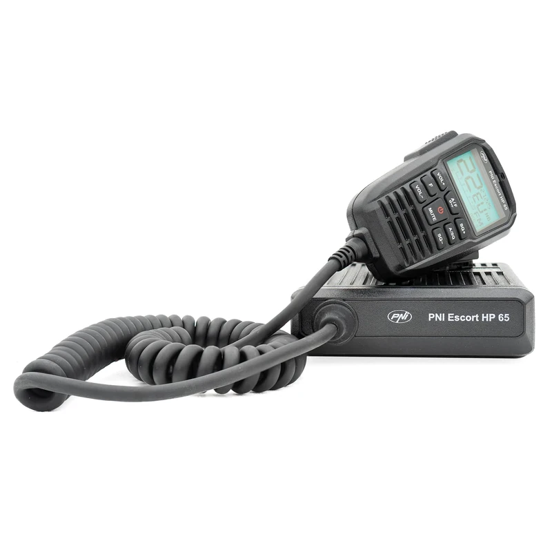 CB radio station PNI Escort HP 65 ASQ, multi-norm, Noise Blanker, ASQ, adjustable SQ, 12 V - 24 V, cigarette lighter plug included