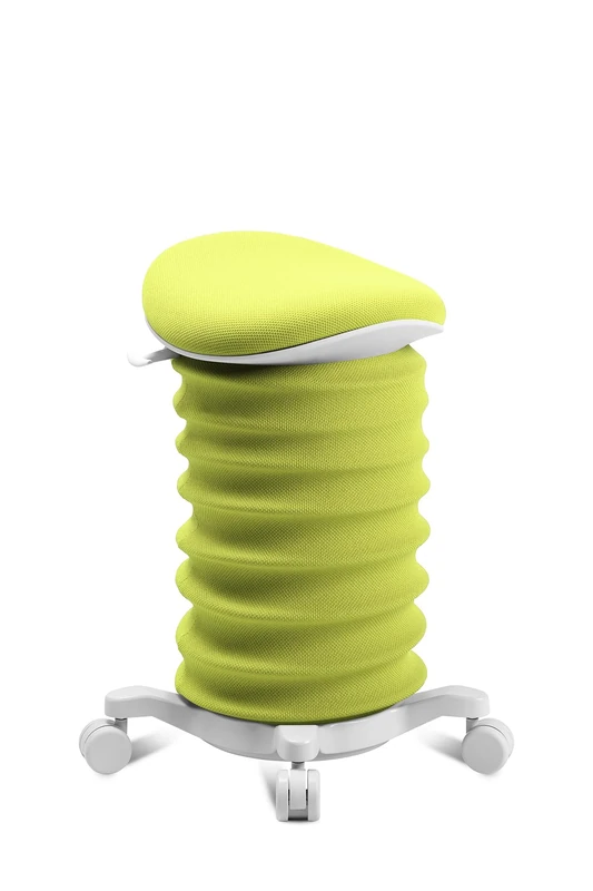 Topstar Sitness 4D with Wheels - AGR Certified Dynamic Stool Papyrus - Apple Green Fabric HI4, Ergonomic Office Stool - Height Adjustable - Strengthens the Back - Relieves the Intervertebral Discs - Image 1