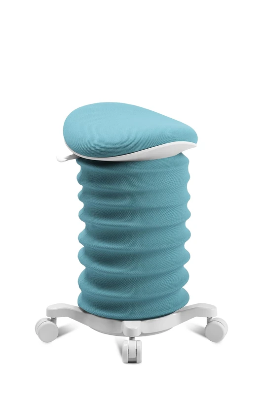Topstar Sitness 4D with Wheels - EGR Certified Dynamic Stool Papyrus - Turquoise Ergonomic Office Stool - Height Adjustable - Strengthens the Back - Relieves the Intervertebral Discs