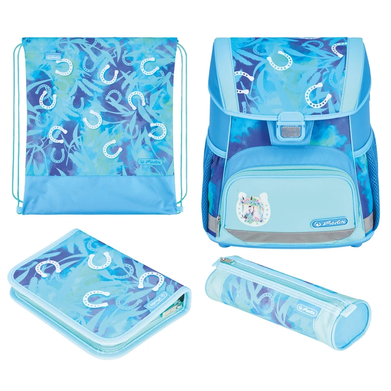 Herlitz Unisex Kids Loop Plus Primary School Bag Light Blue, lightblue, 31 x 22 x 37 cm, 17 l