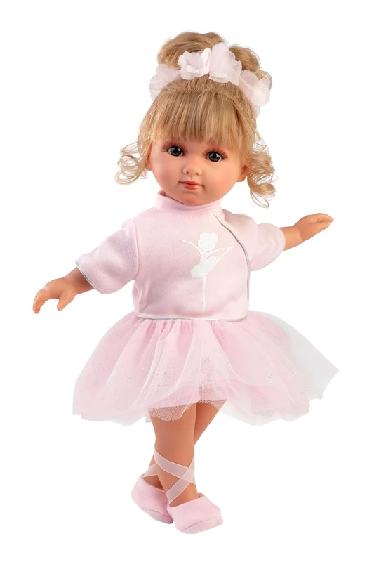 Llorens 1053554 Elena Ballerina Doll with Blue Eyes and Blonde Hair, Fashion Doll with Soft Body, Tutu and Ballet Shoes, 35 cm