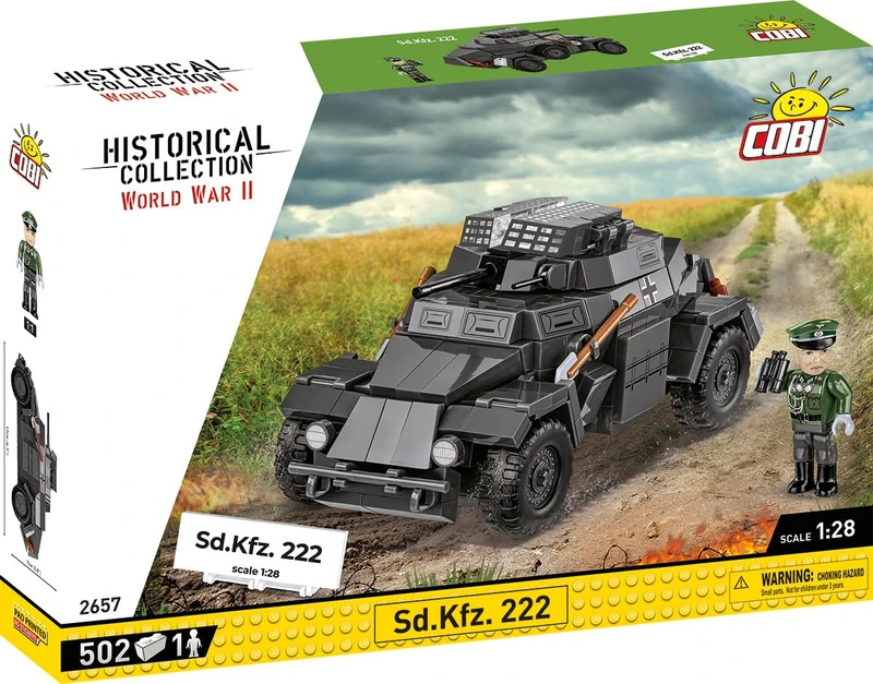 COBI Sd.Kfz. 222 WWII Historical Collection Model - 502 Pieces