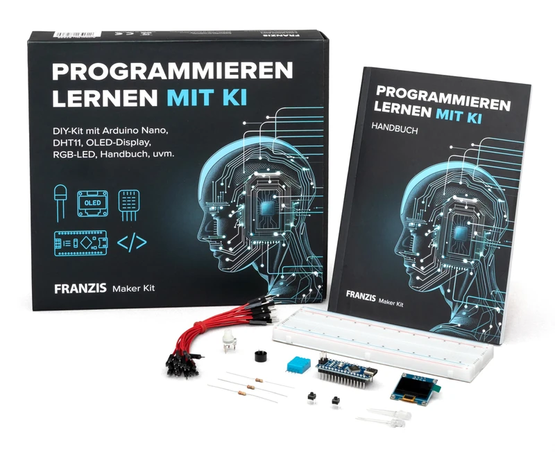 FRANZIS 67236 - Make it Easy - Maker Kit Programming Learning with AI
