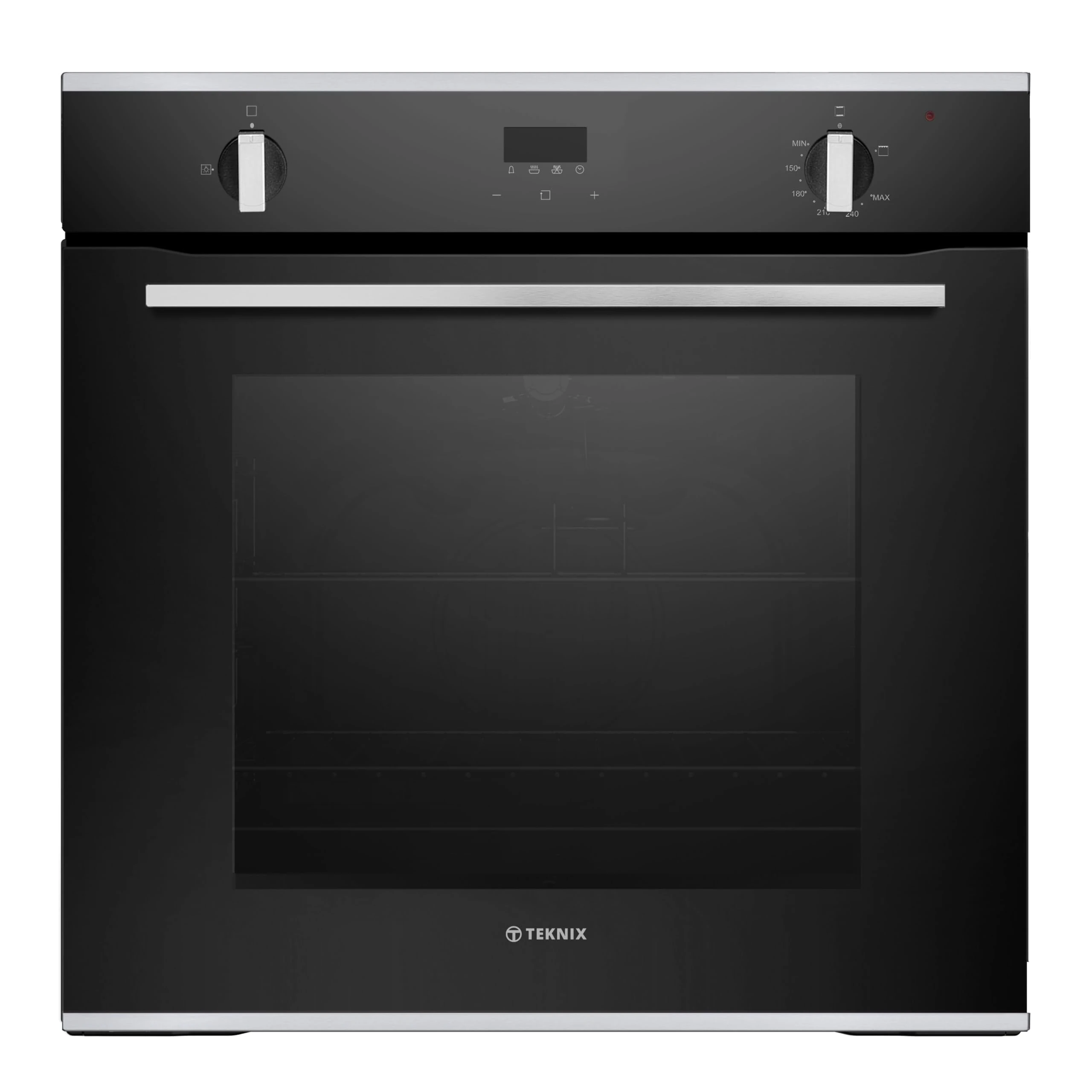 Teknix SCS74GX 60cm Built-In Gas Oven – Integrated with 72L Capacity - LPG Convertible - Full LED Touch Display - Triple Glazed - Stainless Steel, W59.5 x H59.5 x D52.0 (cm)