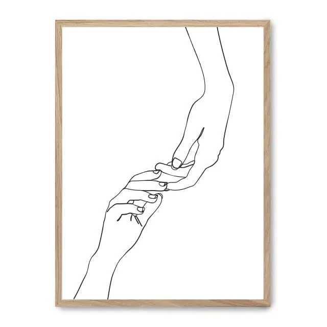 AlexandreHouse Cuadro Hands Line Art i_FASE5