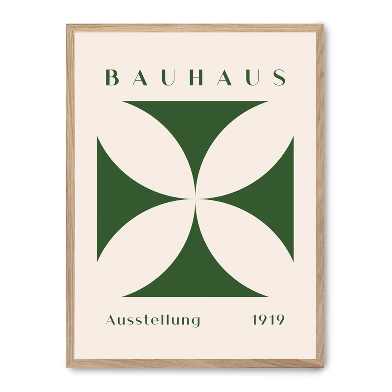 Painting bauhaus green flower_FASE5