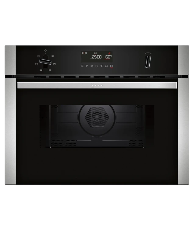NEFF, N50, C1AMG84N1B, 60cm Built-in Microwave Oven with Hotair, Easy Clean and LCD display in Stainless steel