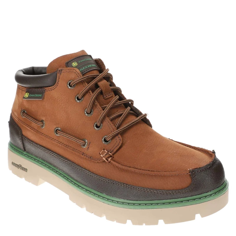 Skechers Men's Caldwell Cutler Ankle Boot, Rust Leather/Synthetic, 10 UK