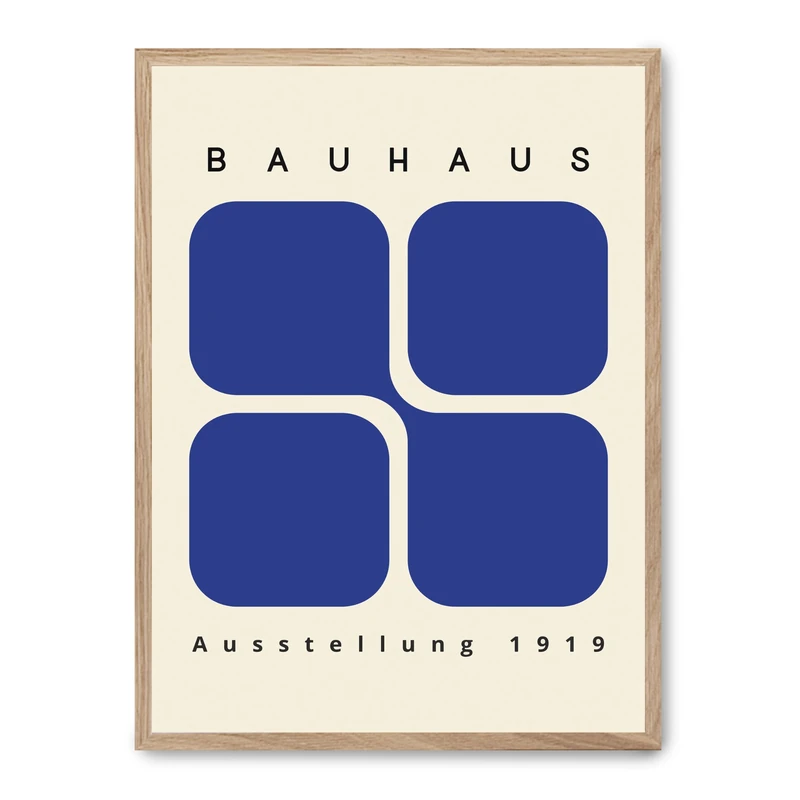 Cuadro Bauhaus Blue Forms iii_FASE5